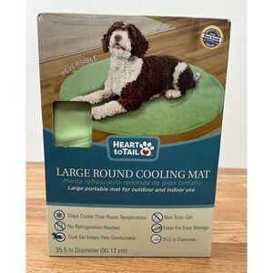 Heart to Tail Large Round 35.5" Cooling Mat for Dogs Pets Reversible NEW